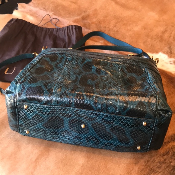 GUCCI Python Large Ride Bag Teal - Picture 6 of 8